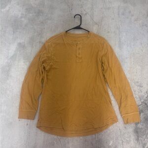 Sonoma Men's Brown Long Sleeve Henley Shirt